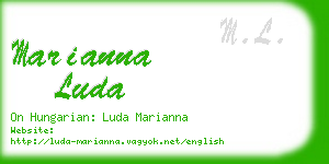 marianna luda business card